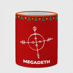 Кружка 3D Megadeth new year, цвет: 3D-оранжевый кант — фото 2