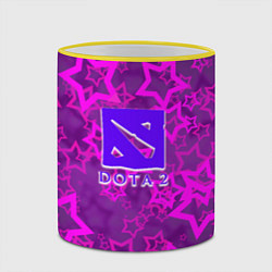 Кружка 3D Dota2 звёзды неон, цвет: 3D-желтый кант — фото 2