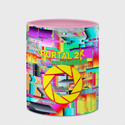 Кружка 3D Portal 2 краски, цвет: 3D-белый + розовый — фото 2