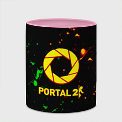 Кружка 3D Portal кислотные краски, цвет: 3D-белый + розовый — фото 2