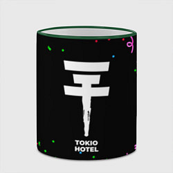 Кружка 3D Tokio Hotel конфети, цвет: 3D-зеленый кант — фото 2