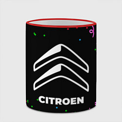 Кружка 3D Citroen конфети, цвет: 3D-красный кант — фото 2