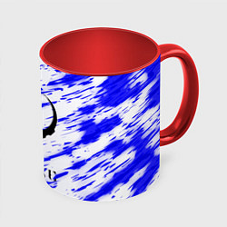 Кружка 3D Quake огненные краски, цвет: 3D-белый + красный
