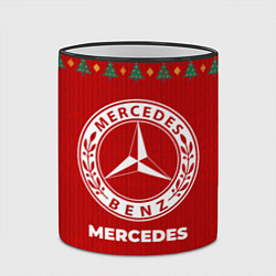 Кружка 3D Mercedes new year, цвет: 3D-черный кант — фото 2