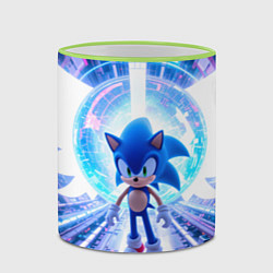 Кружка 3D Sonic неоновые крылья, цвет: 3D-светло-зеленый кант — фото 2