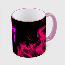 Кружка 3D Monster energy fire pink, цвет: 3D-розовый кант