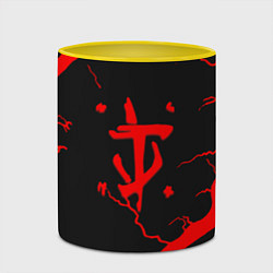 Кружка 3D Doom storm steel, цвет: 3D-белый + желтый — фото 2