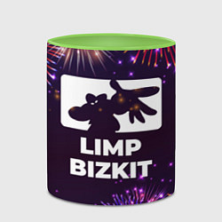 Кружка 3D Праздничный Limp Bizkit, цвет: 3D-белый + светло-зеленый — фото 2