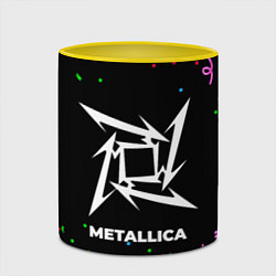 Кружка 3D Metallica конфети, цвет: 3D-белый + желтый — фото 2