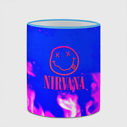 Кружка 3D Nirvana neon flame, цвет: 3D-небесно-голубой кант — фото 2
