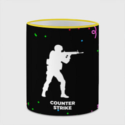 Кружка 3D Counter Strike конфети, цвет: 3D-желтый кант — фото 2