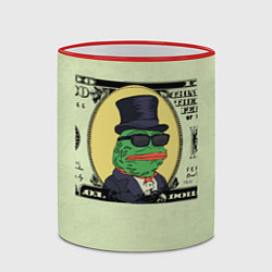 Кружка 3D Pepe is the main cryptocurrency, цвет: 3D-красный кант — фото 2