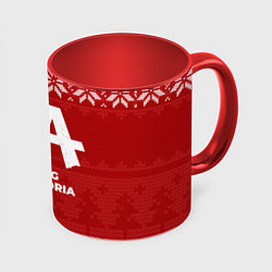Кружка 3D Новогодний Asking Alexandria, цвет: 3D-белый + красный