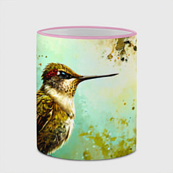 Кружка 3D Колибри птичка, цвет: 3D-розовый кант — фото 2