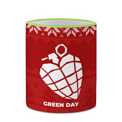 Кружка 3D Новогодний Green Day, цвет: 3D-светло-зеленый кант — фото 2