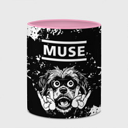 Кружка 3D Muse рок пес, цвет: 3D-белый + розовый — фото 2