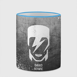 Кружка 3D David Bowie - grey gradient, цвет: 3D-небесно-голубой кант — фото 2