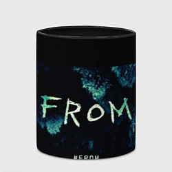 Кружка 3D Извне на фоне леса, цвет: 3D-белый + черный — фото 2