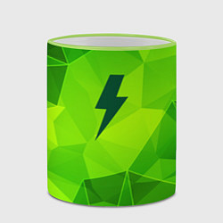 Кружка 3D AC DC green poly, цвет: 3D-светло-зеленый кант — фото 2