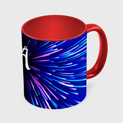 Кружка 3D Maneskin neon energy, цвет: 3D-белый + красный