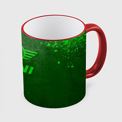 Кружка 3D Mini - green gradient, цвет: 3D-красный кант
