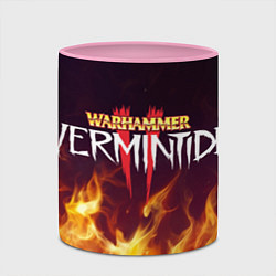 Кружка 3D Vermintide 2 Warhammer logo, цвет: 3D-белый + розовый — фото 2