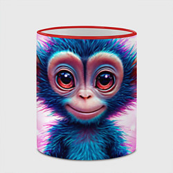 Кружка 3D Неоновая обезьянка, цвет: 3D-красный кант — фото 2