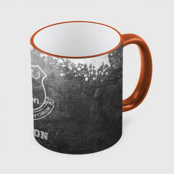 Кружка 3D Everton - grey gradient, цвет: 3D-оранжевый кант