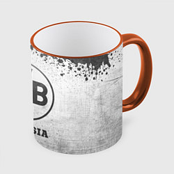 Кружка 3D Borussia - white gradient, цвет: 3D-оранжевый кант