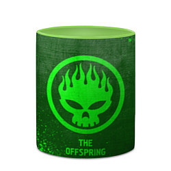 Кружка 3D The Offspring - green gradient, цвет: 3D-белый + светло-зеленый — фото 2