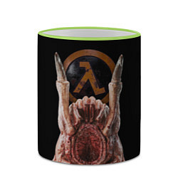 Кружка 3D Half life - headcrab, цвет: 3D-светло-зеленый кант — фото 2