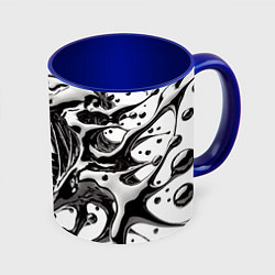Кружка 3D Свирепая морда Венома - ядовитая слизь, цвет: 3D-белый + синий