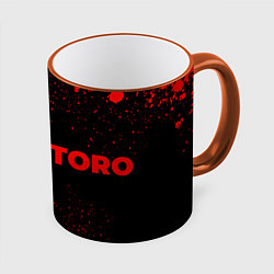 Кружка 3D Totoro - red gradient по-горизонтали, цвет: 3D-оранжевый кант