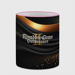 Кружка 3D Kingdom Come Deliverance 2 черная ткань с золотом, цвет: 3D-розовый кант — фото 2