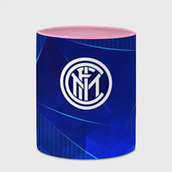 Кружка 3D Inter blue poly, цвет: 3D-белый + розовый — фото 2