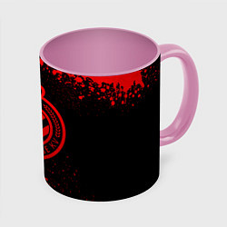 Кружка 3D Club Brugge - red gradient, цвет: 3D-белый + розовый