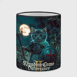 Кружка 3D Kingdom Come Deliverance 2 котенок рыцарь, цвет: 3D-черный кант — фото 2