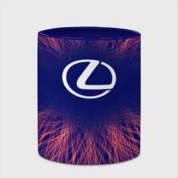 Кружка 3D Lexus red energy, цвет: 3D-белый + синий — фото 2