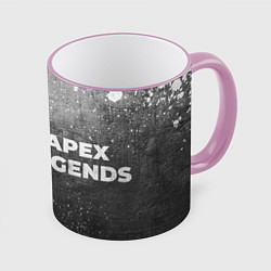 Кружка 3D Apex Legends - grey gradient по-горизонтали, цвет: 3D-розовый кант