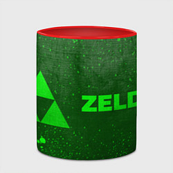 Кружка 3D Zelda - green gradient по-горизонтали, цвет: 3D-белый + красный — фото 2