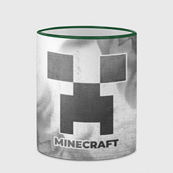 Кружка 3D Minecraft - white gradient, цвет: 3D-зеленый кант — фото 2