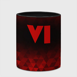 Кружка 3D GTA 6 red poly, цвет: 3D-белый + черный — фото 2