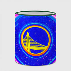 Кружка 3D Голден Стэйт Уорриорз звездный, цвет: 3D-зеленый кант — фото 2