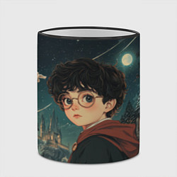 Кружка 3D Гарри Поттер и ночной город, цвет: 3D-черный кант — фото 2