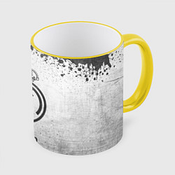 Кружка 3D Real Madrid - white gradient, цвет: 3D-желтый кант