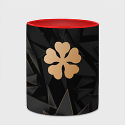 Кружка 3D Black Clover golden poly, цвет: 3D-белый + красный — фото 2