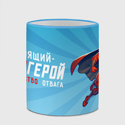 Кружка 3D Настоящий super герой, цвет: 3D-небесно-голубой кант — фото 2