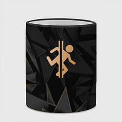 Кружка 3D Portal golden poly, цвет: 3D-черный кант — фото 2