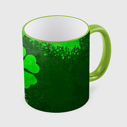 Кружка 3D Black Clover - green gradient, цвет: 3D-светло-зеленый кант