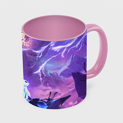 Кружка 3D Ori and the Will of the Wisps, цвет: 3D-белый + розовый